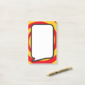 Modern Fun Comic Book Speech Bubble Post-it® Notes (Op bureau)