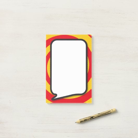 Modern Fun Comic Book Speech Bubble Post-it® Notes (Op bureau)