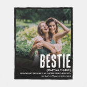 Modern Fun Cute BESTIE Photo Gift Fleece Deken (Voorkant)