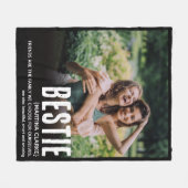 Modern Fun Cute BESTIE Photo Gift Fleece Deken (Voorkant (Horizontaal))