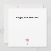 Modern Fun Flamingo Merry Christmas Flat Kaart (Achterkant)