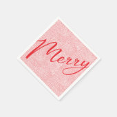 Modern Fun Hand Drawn Merry Kerstfeestdag Servet (Hoek)
