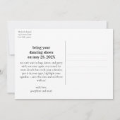 Modern Fun Let's Party Save the Date Wedding Kaart (Achterkant)