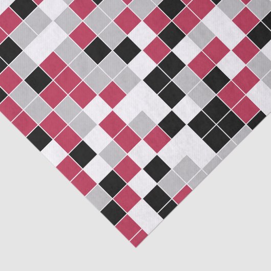 Modern Fun Magenta Geometric Tissuepapier (Detail)