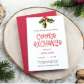 Modern Fun Script Cookie Exchange Kerstfeest Feestdagenkaart