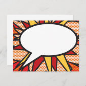 Modern Fun Speech Bubble Notitiekaartje (Voorkant / Achterkant)