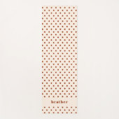Modern Fun Terracotta Polka Dots Name Yogamat (Voorkant)
