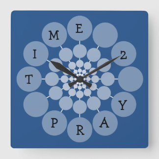 Modern Fun Time 2 Pray Clock Vierkante Klok
