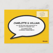 Modern Fun Verander de datum Comic Book Briefkaart (Achterkant)