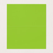 Modern Fun White Lime Green Folded Visitekaartjes (Binnenkant ongevouwen)