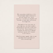 Modern Funeral Memorial Photo Prayer Card (Dos)