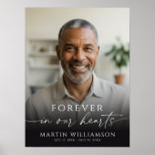 Modern Funeral Photo Script Welcome Sign Poster (Voorkant)