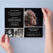 Modern Funeral Service Programme Celebration of Li Flyer (Hand)