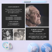 Modern Funeral Service Programme Celebration of Li Flyer (Enkel)