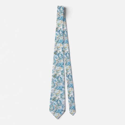 Modern Funky Cool Retro Polygon Mosaic Pattern Stropdas (Voorkant)