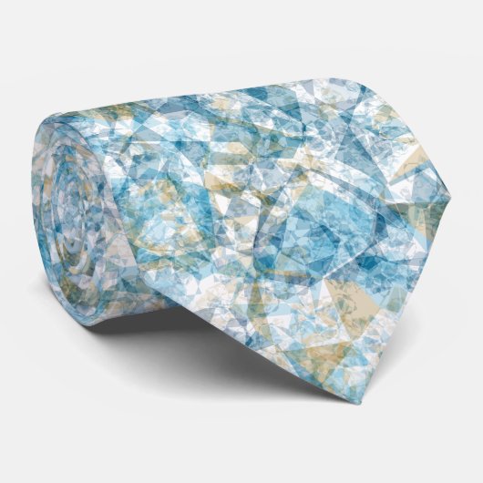 Modern Funky Cool Retro Polygon Mosaic Pattern Stropdas (Opgerold)