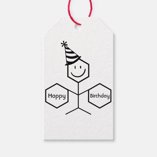 Modern Funny Chemist Pharmacist Birthday Chemistry Cadeaulabel (Voorkant)