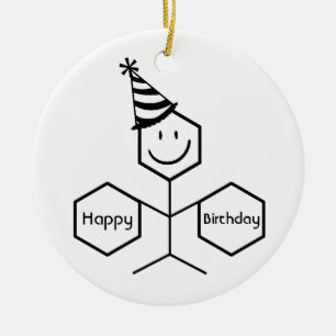 Modern Funny Chemist Pharmacist Birthday Chemistry Keramisch Ornament
