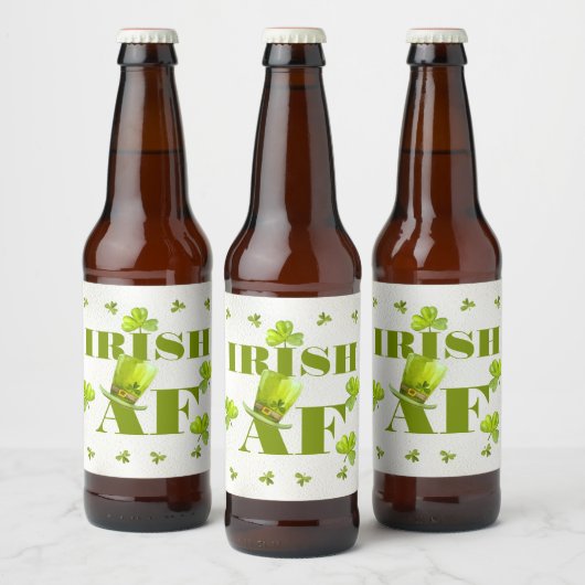 Modern Funny IRISH AF Bier Etiket (Flessen)