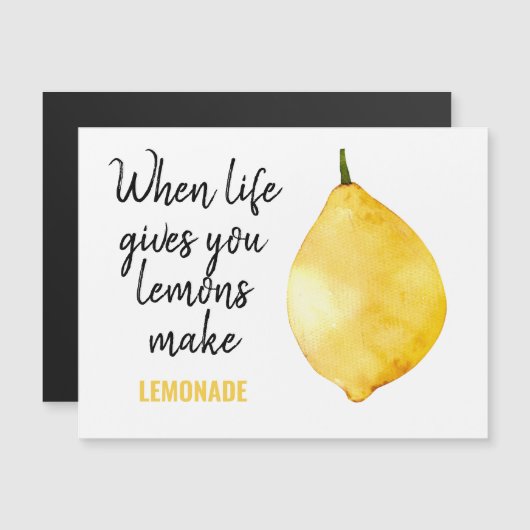 Modern Funny Lemon Yellow Quote (Voorkant / Achterkant)