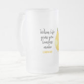 Modern Funny Lemon Yellow Quote Matglas Bierpul (Voorkant links)