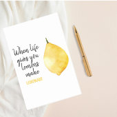 Modern Funny Lemon Yellow Quote Post-it® Notes
