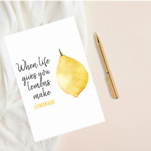 Modern Funny Lemon Yellow Quote Post-it® Notes
