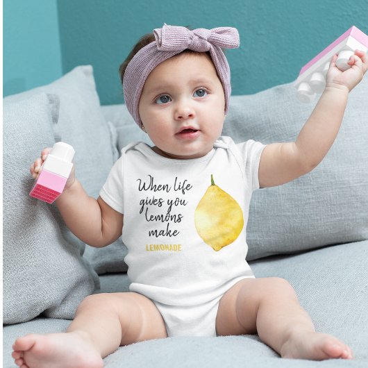 Modern Funny Lemon Yellow Quote Romper