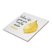 Modern Funny Lemon Yellow Quote Tegeltje (Zijkant)
