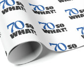 Modern Funny Quote Typografie 70th Birthday Cadeaupapier (Rol Hoek)