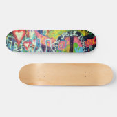 Modern Funny Typographic Love Heart Street Art Skateboard (Horizontaal)