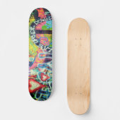 Modern Funny Typographic Love Heart Street Art Skateboard (Voorkant)