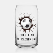 Modern Funny Unusual Custom Voetbal Football Blikvorm Glas (Voorkant)