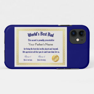 Modern Funny World's Best Pap Certificate iPhone 11 Hoesje