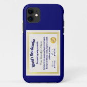 Modern Funny World's beste opa-certificaat Case-Mate iPhone Case (Achterkant)