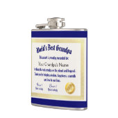 Modern Funny World's beste opa-certificaat Heupfles (Links)