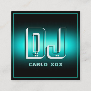 Modern futuristisch abstract DJ Vierkante Visitekaartje