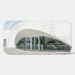 Modern futuristisch wit gebouw iPhone 12 hoesje