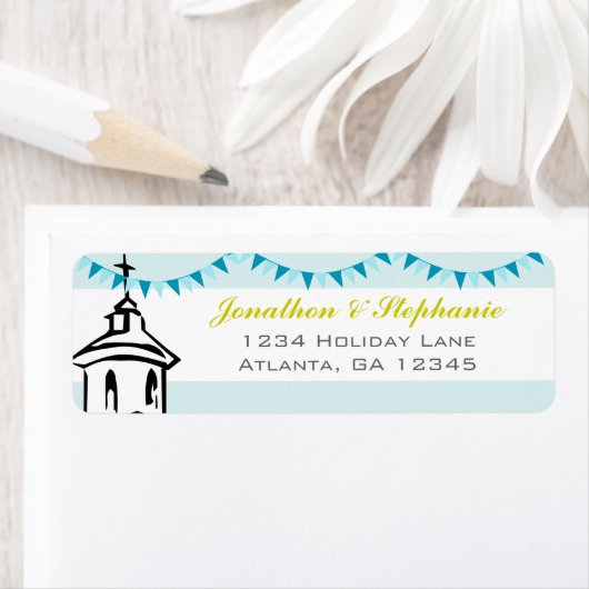 Modern gaat naar de Chapel Wedding Labels (Insitu)