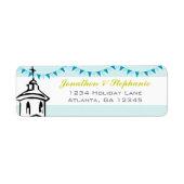 Modern gaat naar de Chapel Wedding Labels (Voorkant)