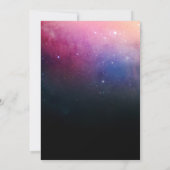 Modern Galaxy Verloving Invitation Kaart (Achterkant)