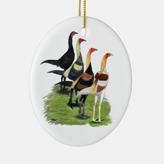 Modern Game Quartet Keramisch Ornament (Rechts)