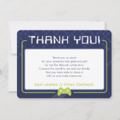 MODERN GAMING BEDANKT Bar Mitzvah marineblauw limo (Voorkant)