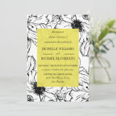 Modern Garden | Geel | Florence bruiloft Kaart (Staand voorkant)