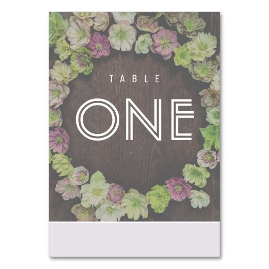 MODERN Garden Hellebore-tabelnummer Kaart (Voorkant)