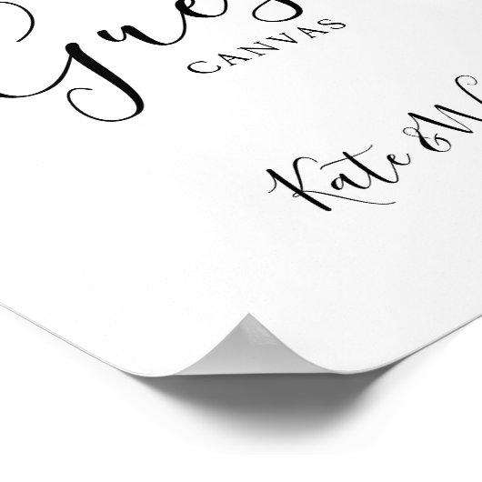 Modern gastencanvas trouwteken poster (Hoek)