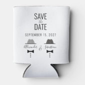 Modern Gay Wedding Save the Date Blikjeskoeler (Voorkant)