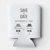 Modern Gay Wedding Save the Date Blikjeskoeler (Achterkant)