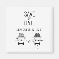 Modern Gay Wedding Save the Date Invitation