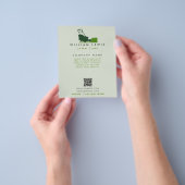 Modern gazon zorg eenvoudige landschap QR-code Flyer (Hand)